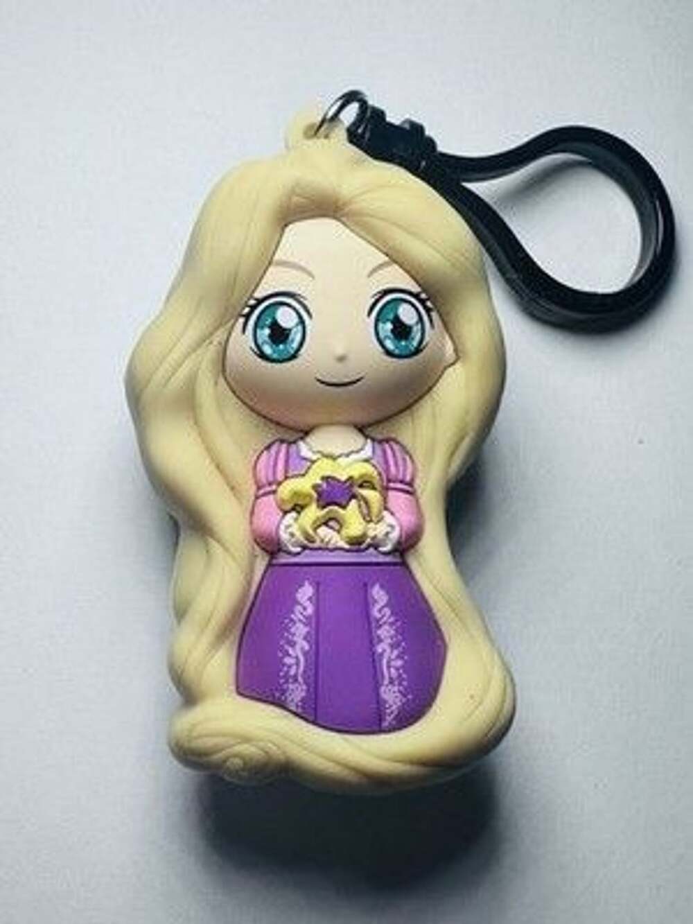 Disneyland Paris Tangled Rapunzel 3D figural bag clip keychain